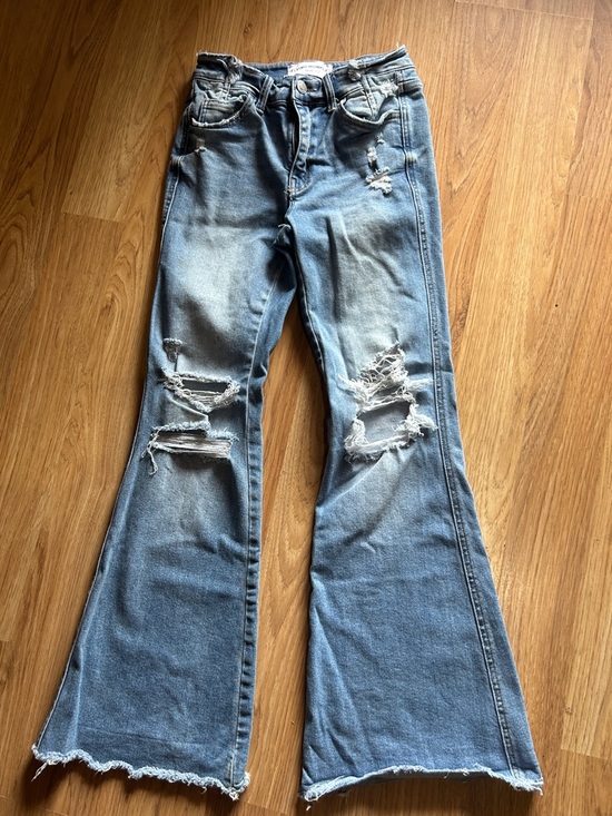 Flying Monkey Other - Flying Monkey Light Blue Distressed Flare High Rise Jeans YOUTH Girls 14